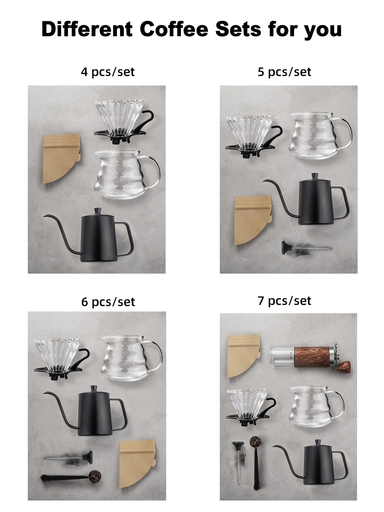 Pour Over Coffee Maker Set