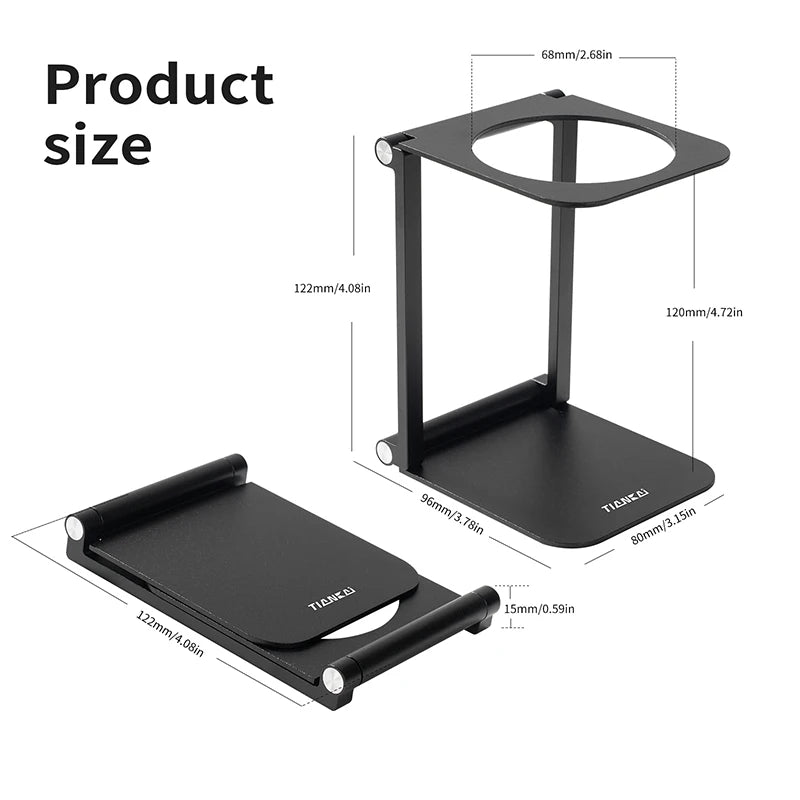 Coffee machine holder drip filter coffee holder aluminum alloy foldable outdoor portable coffee accessories