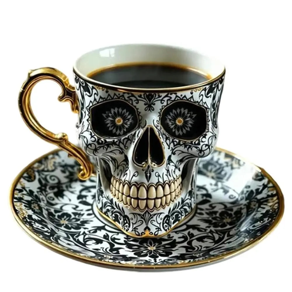 Stylish Resin Skull Coffee Mug