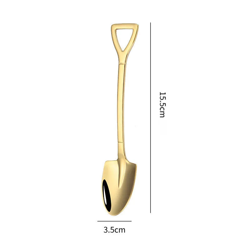 Retro Square Stainless Dessert Spoon