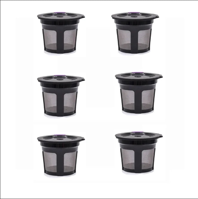 10/6/4pcs Reusable Signle Serve Cups Refillable Coffee Filters