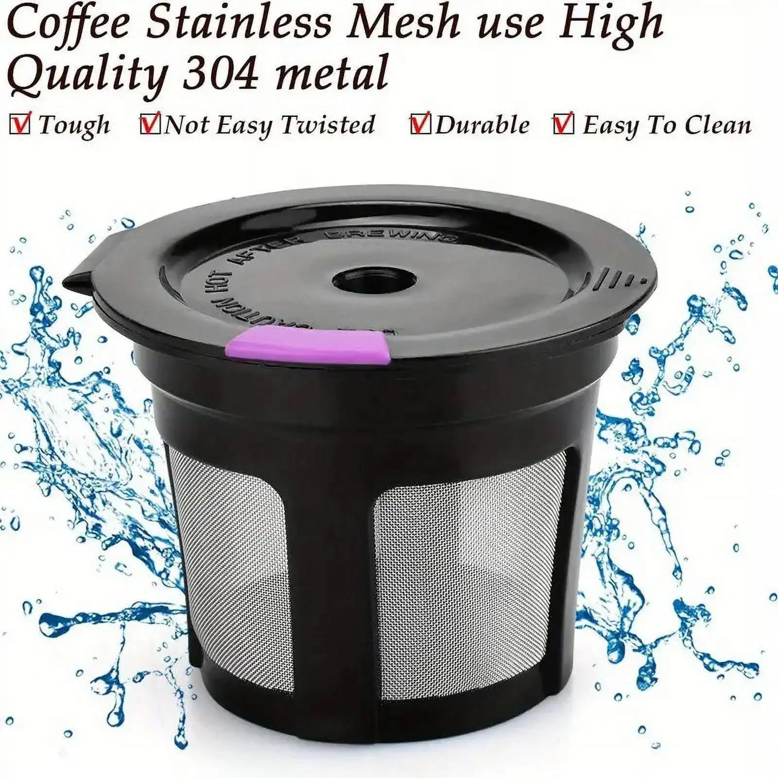 10/6/4pcs Reusable Signle Serve Cups Refillable Coffee Filters